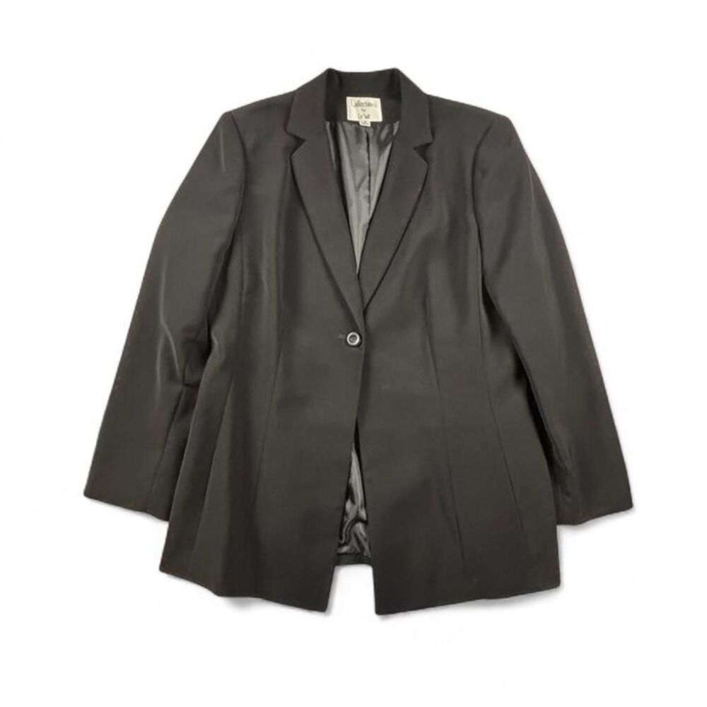 Vintage Collections for Le Suit Black Blazer Women's Size 14 Career Jacket